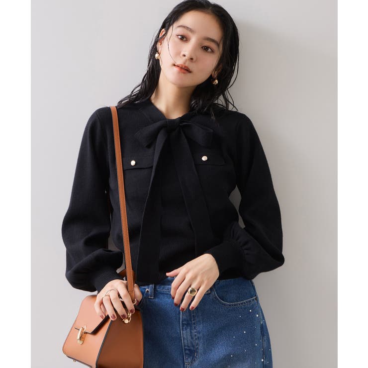 ニットリボン付きプルオーバー | VIS  | 詳細画像11 