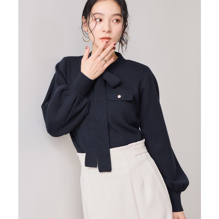 ニットリボン付きプルオーバー | VIS  | 詳細画像18 