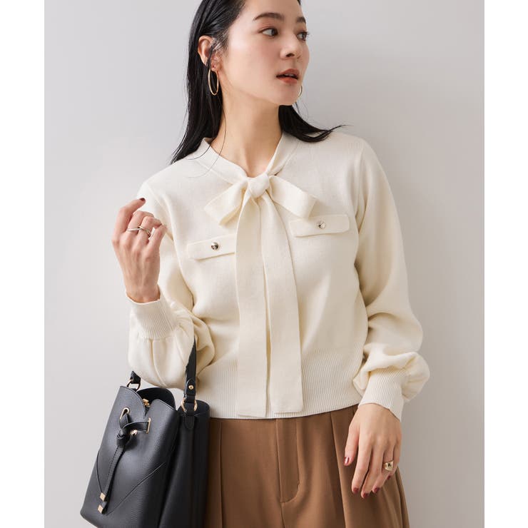 ニットリボン付きプルオーバー | VIS  | 詳細画像5 