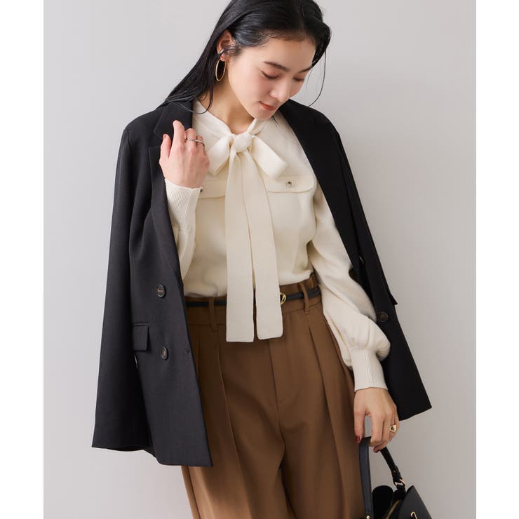 ニットリボン付きプルオーバー | VIS  | 詳細画像9 