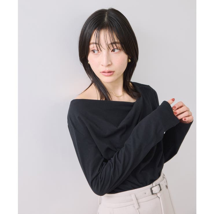 ブラック(01) | ドレープオフショルロンT/一部WEB限定カラー・イージーケア | VIS 