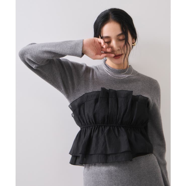 【美得】ビスチェドッキングニットプルオーバー/セットアップ対応 | VIS  | 詳細画像24 