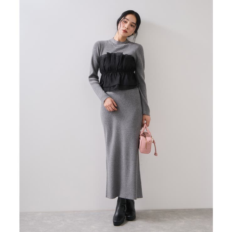 【美得】ビスチェドッキングニットプルオーバー/セットアップ対応 | VIS  | 詳細画像26 