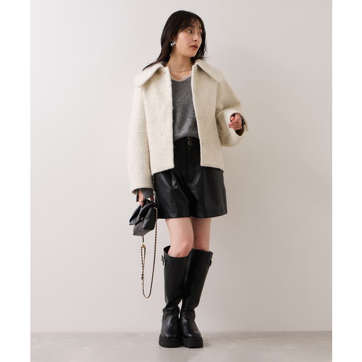 Vネックレースニットプルオーバー | VIS  | 詳細画像16 