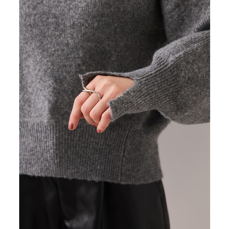 Vネックレースニットプルオーバー | VIS  | 詳細画像30 