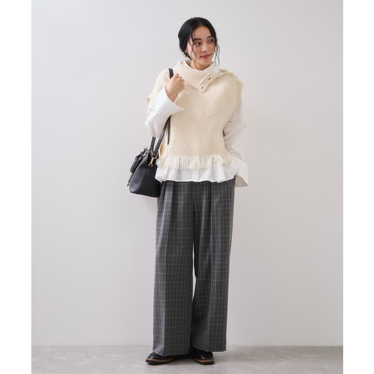 ボタンデザインポンチョベスト | VIS  | 詳細画像12 