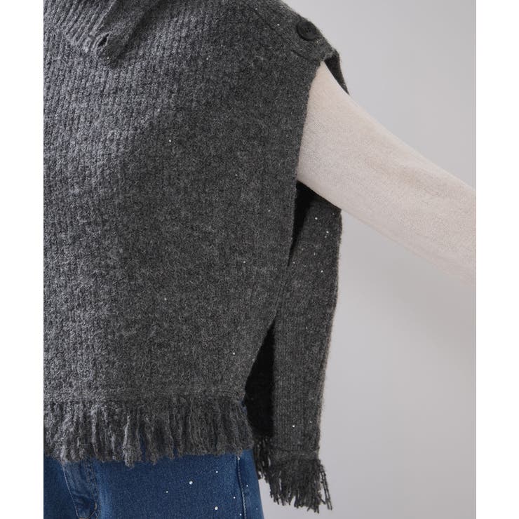 ボタンデザインポンチョベスト | VIS  | 詳細画像23 