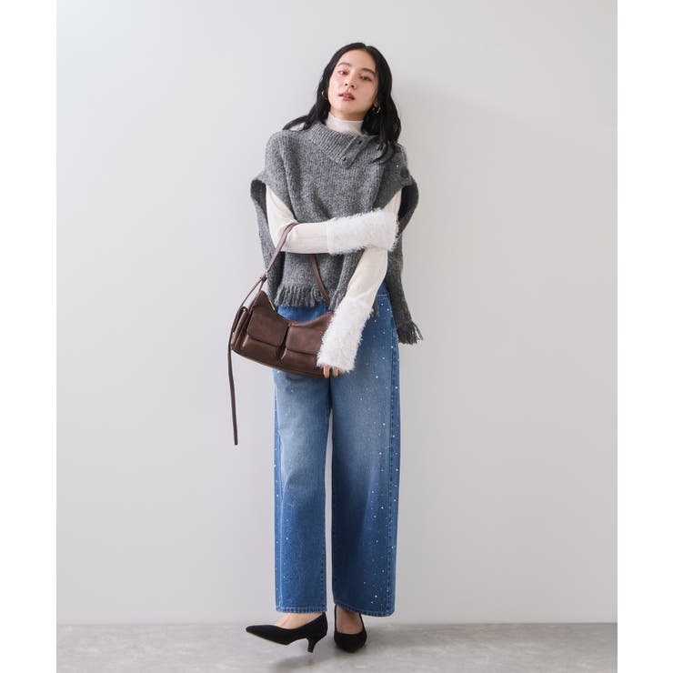 ボタンデザインポンチョベスト | VIS  | 詳細画像5 