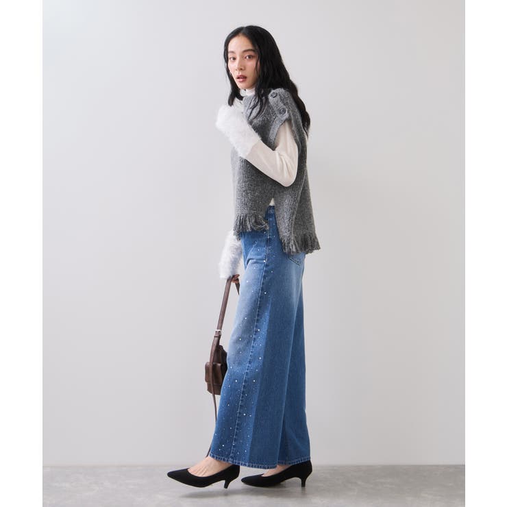 ボタンデザインポンチョベスト | VIS  | 詳細画像6 