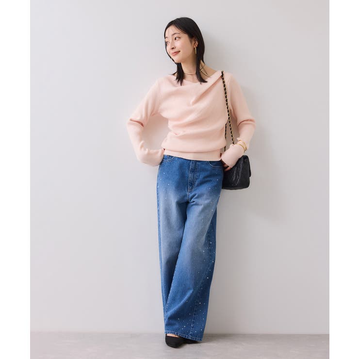 【美得】もちもちドレープリブニットトップス/イージーケア | VIS  | 詳細画像10 