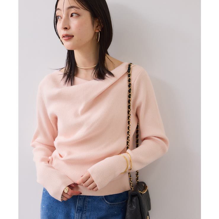 【美得】もちもちドレープリブニットトップス/イージーケア | VIS  | 詳細画像11 