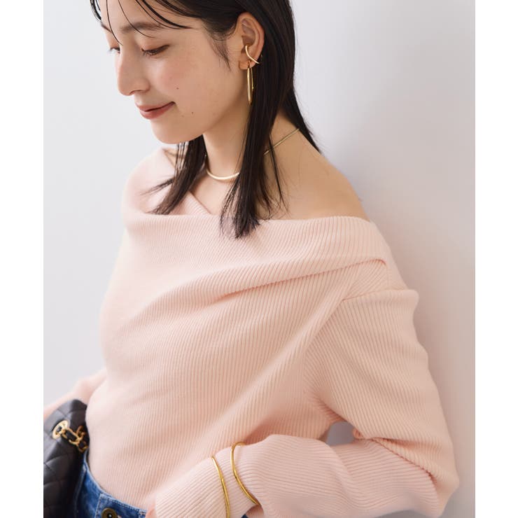 【美得】もちもちドレープリブニットトップス/イージーケア | VIS  | 詳細画像15 