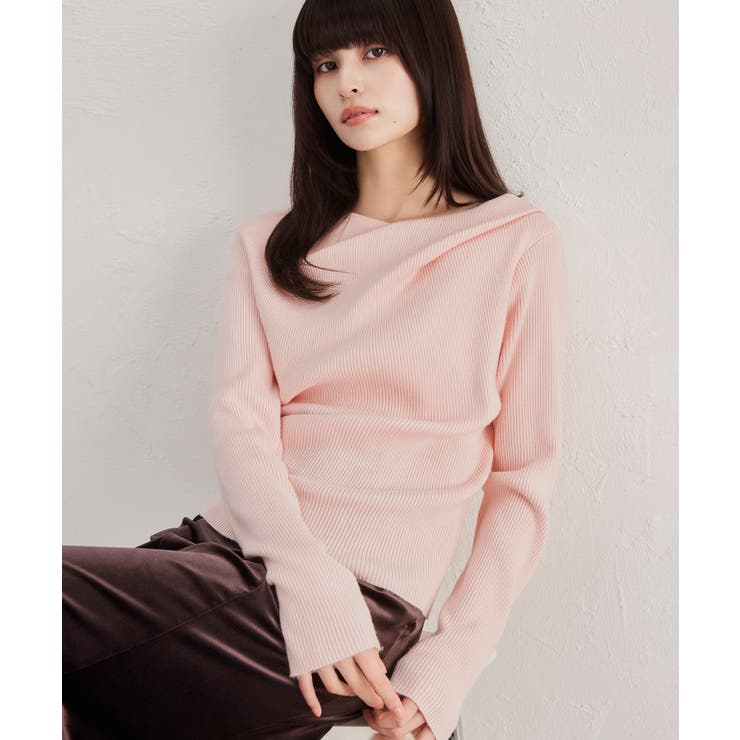 【美得】もちもちドレープリブニットトップス/イージーケア | VIS  | 詳細画像19 