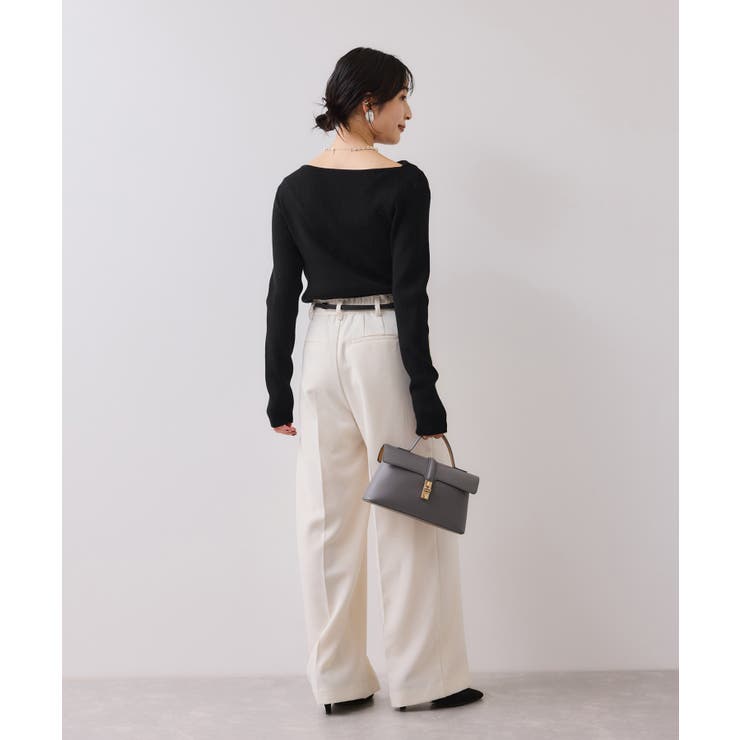 【美得】もちもちドレープリブニットトップス/イージーケア | VIS  | 詳細画像28 