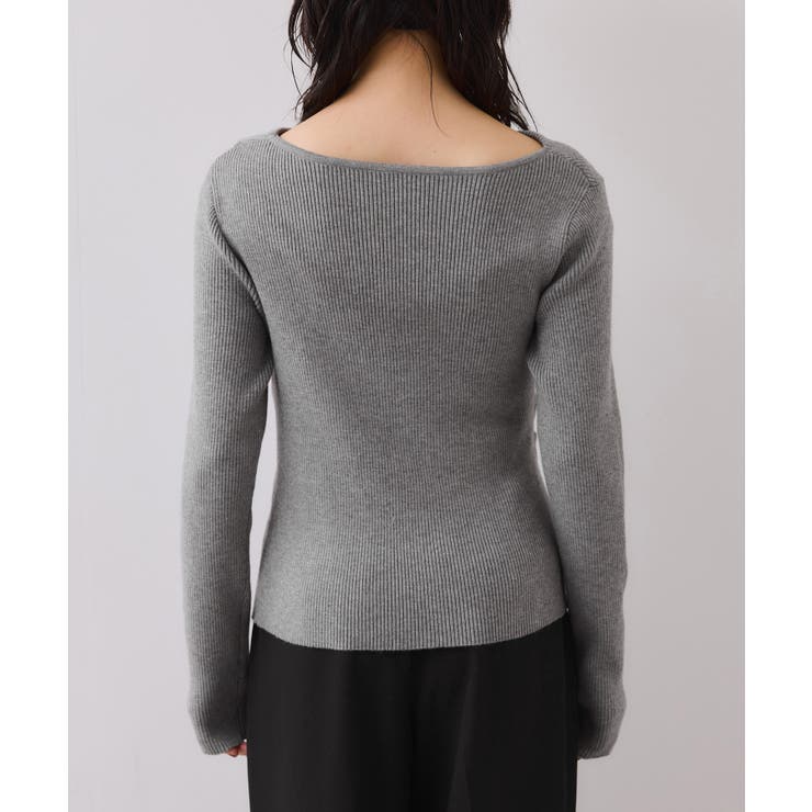 【美得】もちもちドレープリブニットトップス/イージーケア | VIS  | 詳細画像36 