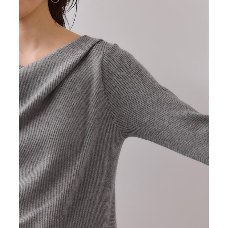 【美得】もちもちドレープリブニットトップス/イージーケア | VIS  | 詳細画像38 