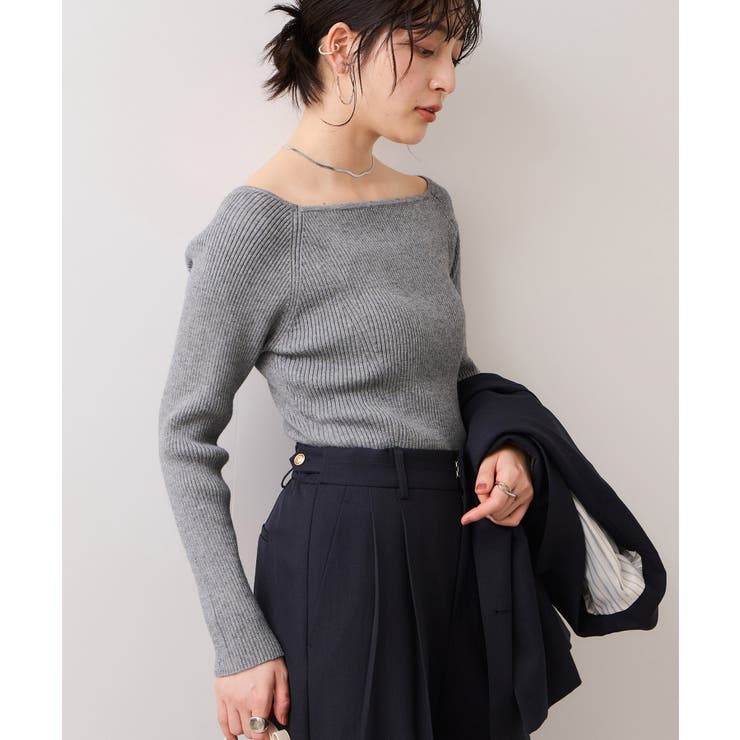 【美得】スクエアネックニットプルオーバー | VIS  | 詳細画像26 