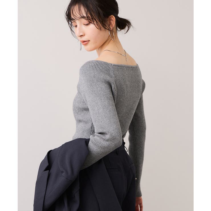 【美得】スクエアネックニットプルオーバー | VIS  | 詳細画像27 