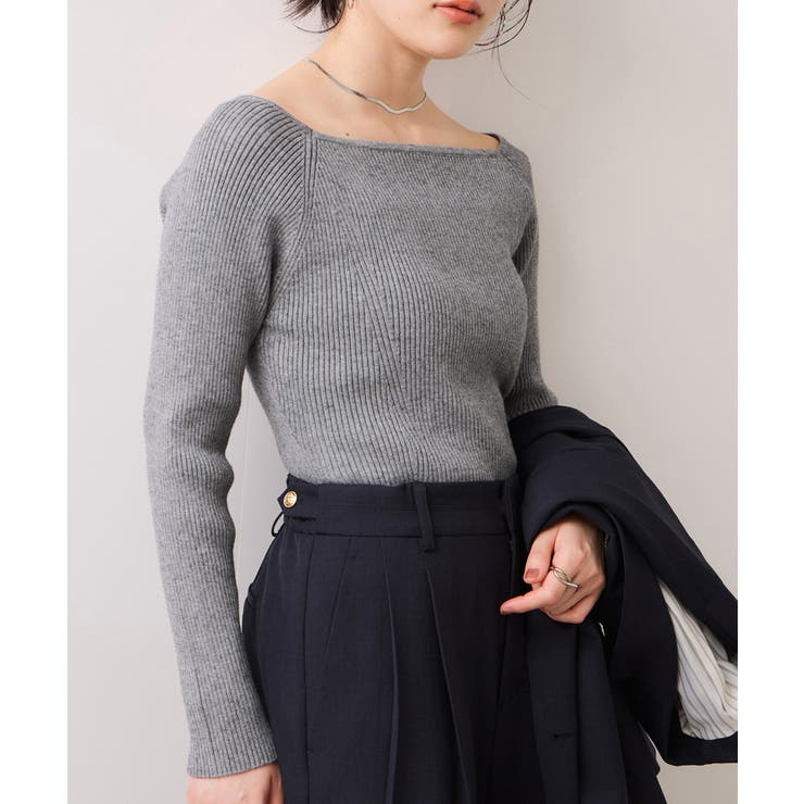 【美得】スクエアネックニットプルオーバー | VIS  | 詳細画像28 