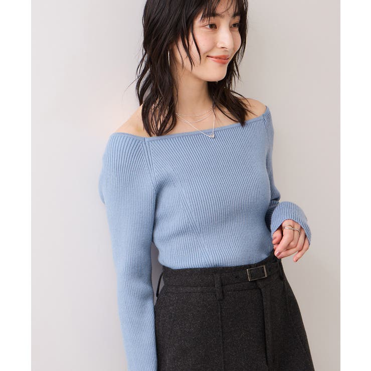 【美得】スクエアネックニットプルオーバー | VIS  | 詳細画像3 