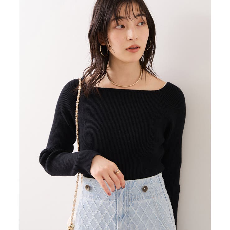 【美得】スクエアネックニットプルオーバー | VIS  | 詳細画像9 