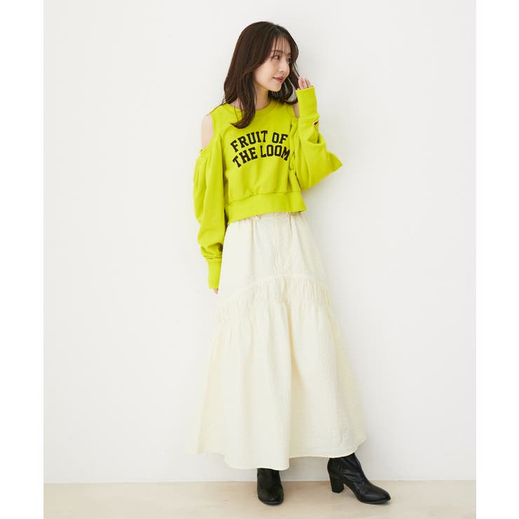 【FRUIT OF THE LOOM別注】オープンショルダースウェット | VIS  | 詳細画像4 