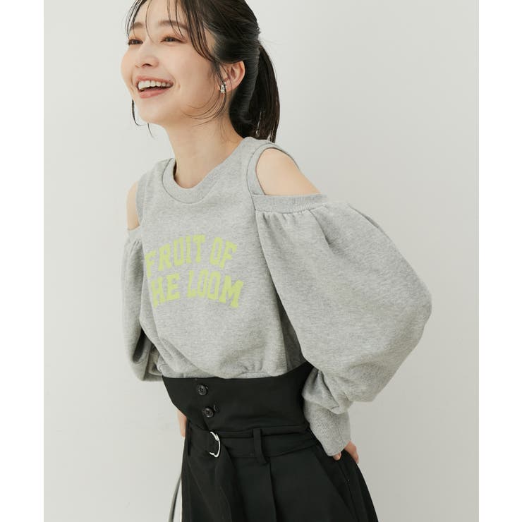 【FRUIT OF THE LOOM別注】オープンショルダースウェット | VIS  | 詳細画像6 