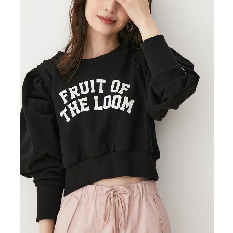 ブラック(01) | 【FRUIT OF THE LOOM別注】オープンショルダースウェット | VIS 