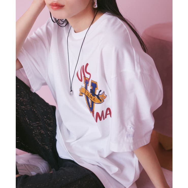 【PUMA】VIS別注 オリジナルロゴオーバーサイズTシャツ[品番：VISW0043430]｜VIS （ビス  ）のレディースファッション通販｜SHOPLIST（ショップリスト）