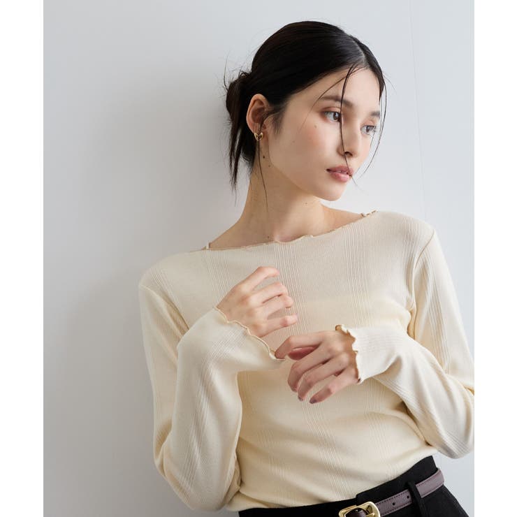 オフホワイト(15) | 【Miller】VIS別注モデルボートネックメロープルオーバー【洗える】 | VIS 