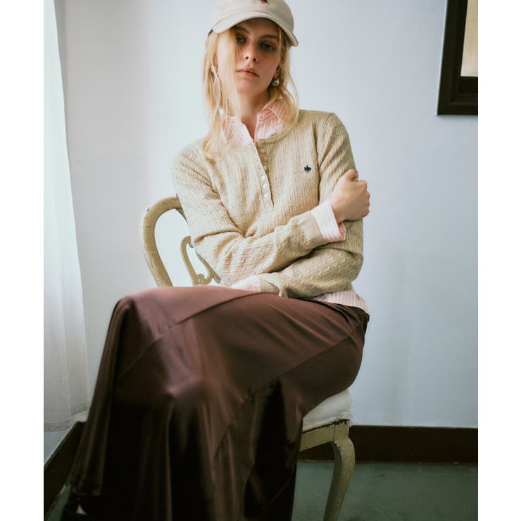 【POLO BCS】VIS別注ヘンリーネックミニケーブルニットトップス | VIS  | 詳細画像11 