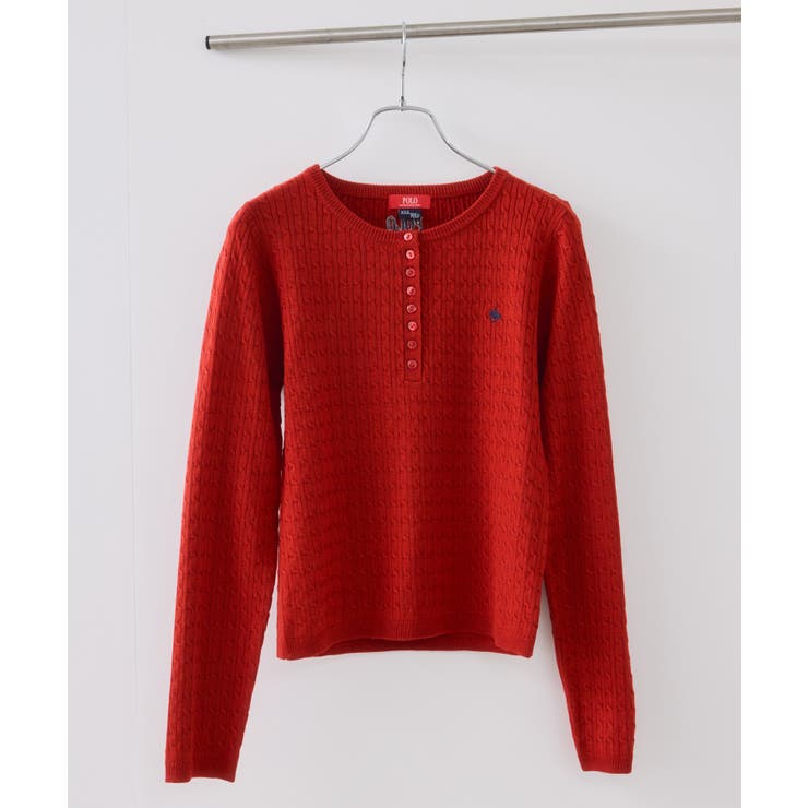 【POLO BCS】VIS別注ヘンリーネックミニケーブルニットトップス | VIS  | 詳細画像17 