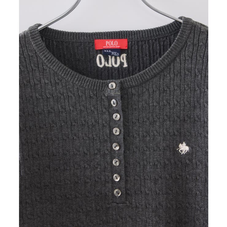 【POLO BCS】VIS別注ヘンリーネックミニケーブルニットトップス | VIS  | 詳細画像24 