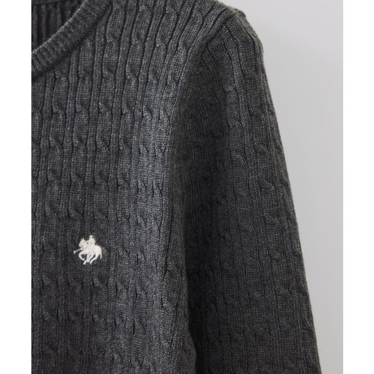 【POLO BCS】VIS別注ヘンリーネックミニケーブルニットトップス | VIS  | 詳細画像27 