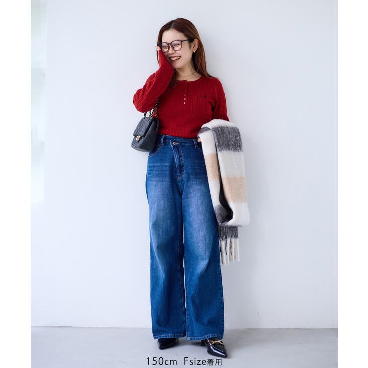 【POLO BCS】VIS別注ヘンリーネックミニケーブルニットトップス | VIS  | 詳細画像29 