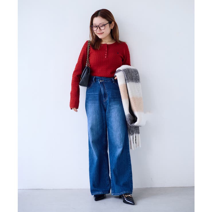 【POLO BCS】VIS別注ヘンリーネックミニケーブルニットトップス | VIS  | 詳細画像30 