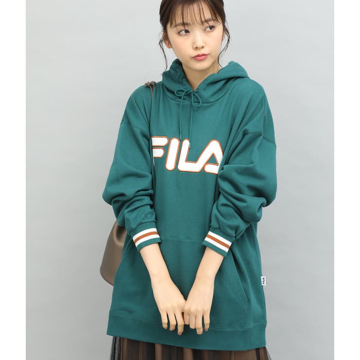 【FILA×ViS】裏毛ロゴロングパーカー