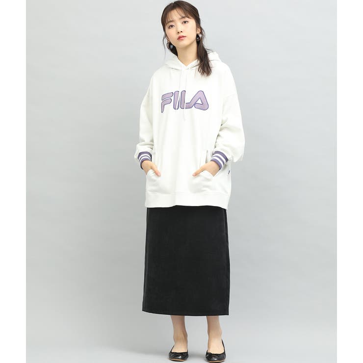 【FILA×ViS】裏毛ロゴロングパーカー