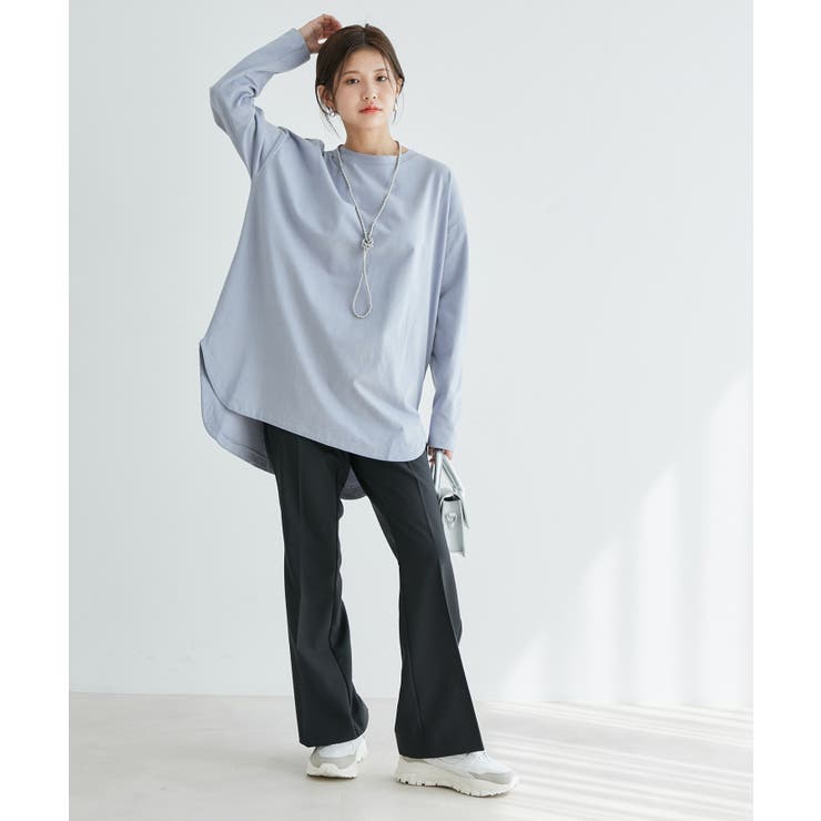 シルエットスッキリUSAコットンロングTシャツ | VIS  | 詳細画像18 