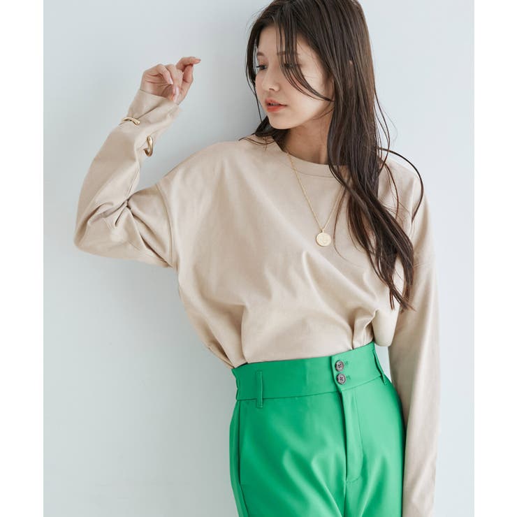 シルエットスッキリUSAコットンロングTシャツ | VIS  | 詳細画像19 