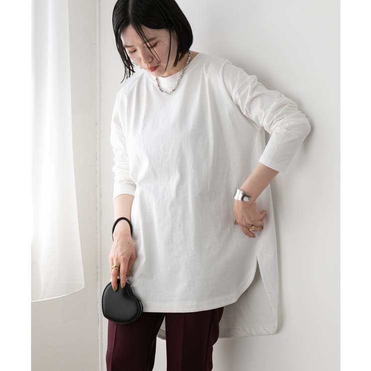 シルエットスッキリUSAコットンロングTシャツ | VIS  | 詳細画像2 
