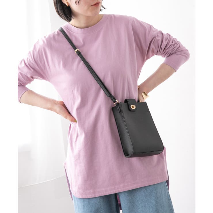 ピンク(63) | シルエットスッキリUSAコットンロングTシャツ | VIS 