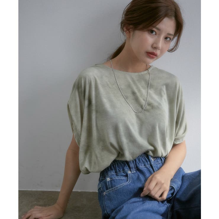 【WEB限定】タイダイ染ドレープTシャツ | VIS  | 詳細画像27 
