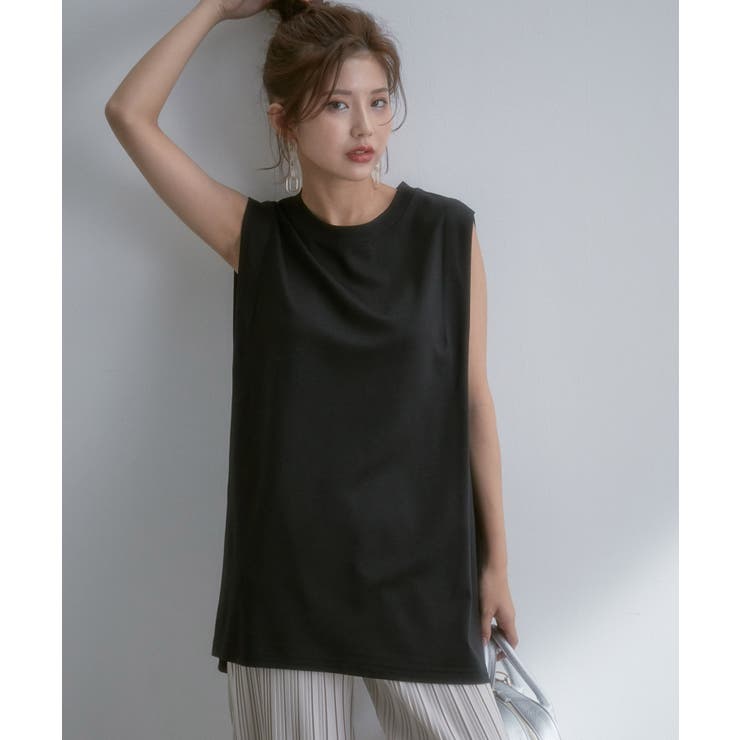【WEB限定】シルケットライクBOXYノースリーブTシャツ | VIS  | 詳細画像20 
