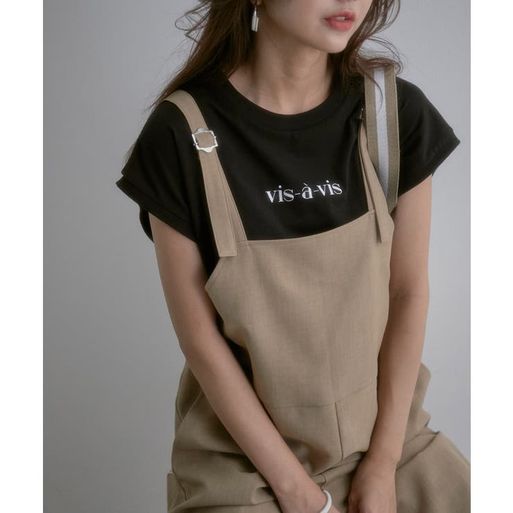 ブラック(01) | 【WEB限定】フレンチスリーブロゴTシャツ | VIS 