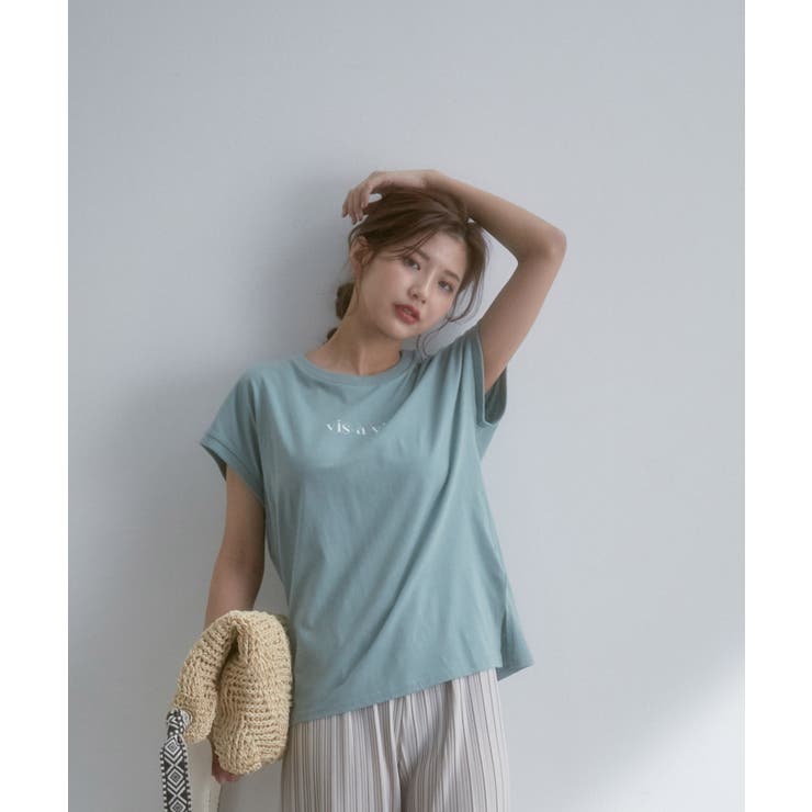 ライトグリーン(33) | 【WEB限定】フレンチスリーブロゴTシャツ | VIS 