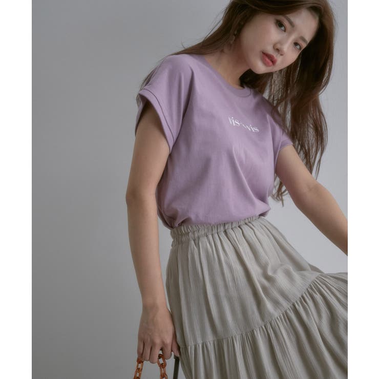 ピンク(63) | 【WEB限定】フレンチスリーブロゴTシャツ | VIS 