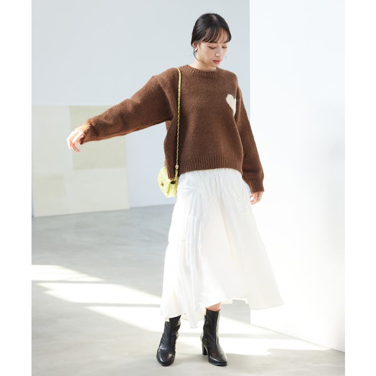 ハートモチーフニットプルオーバー【J'aDoRe JUN ONLINE限定】 | VIS  | 詳細画像2 