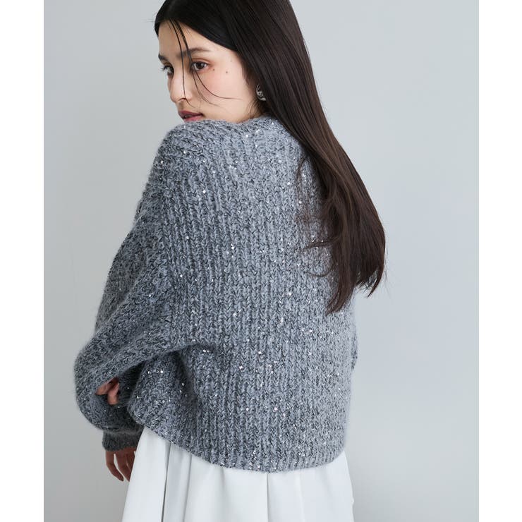 【WEB限定】スパンコールニットプルオーバー | VIS  | 詳細画像10 