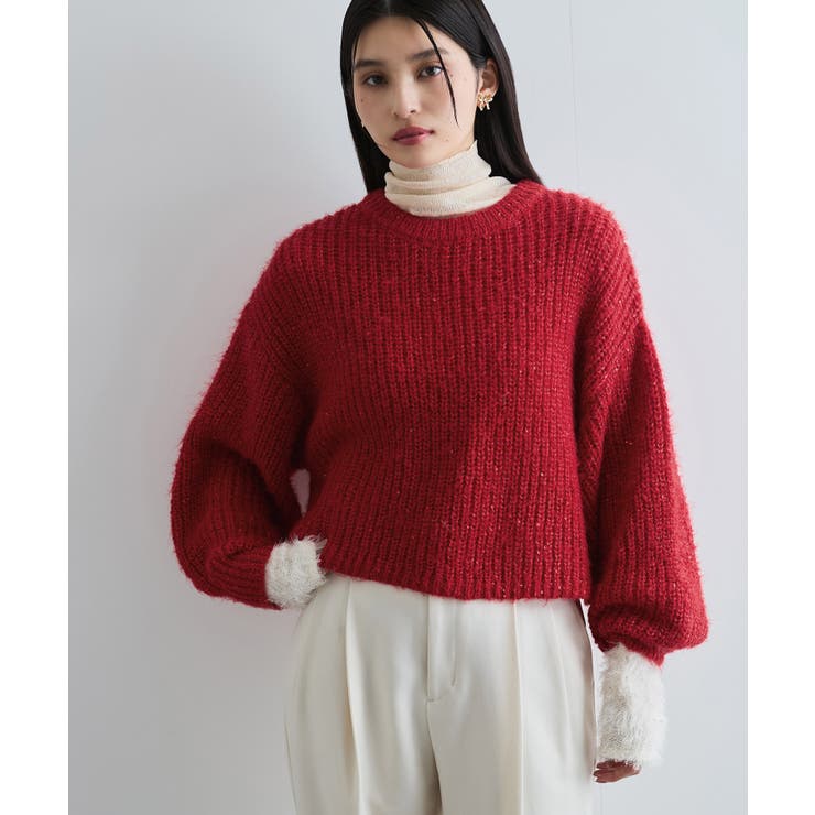 【WEB限定】スパンコールニットプルオーバー | VIS  | 詳細画像12 